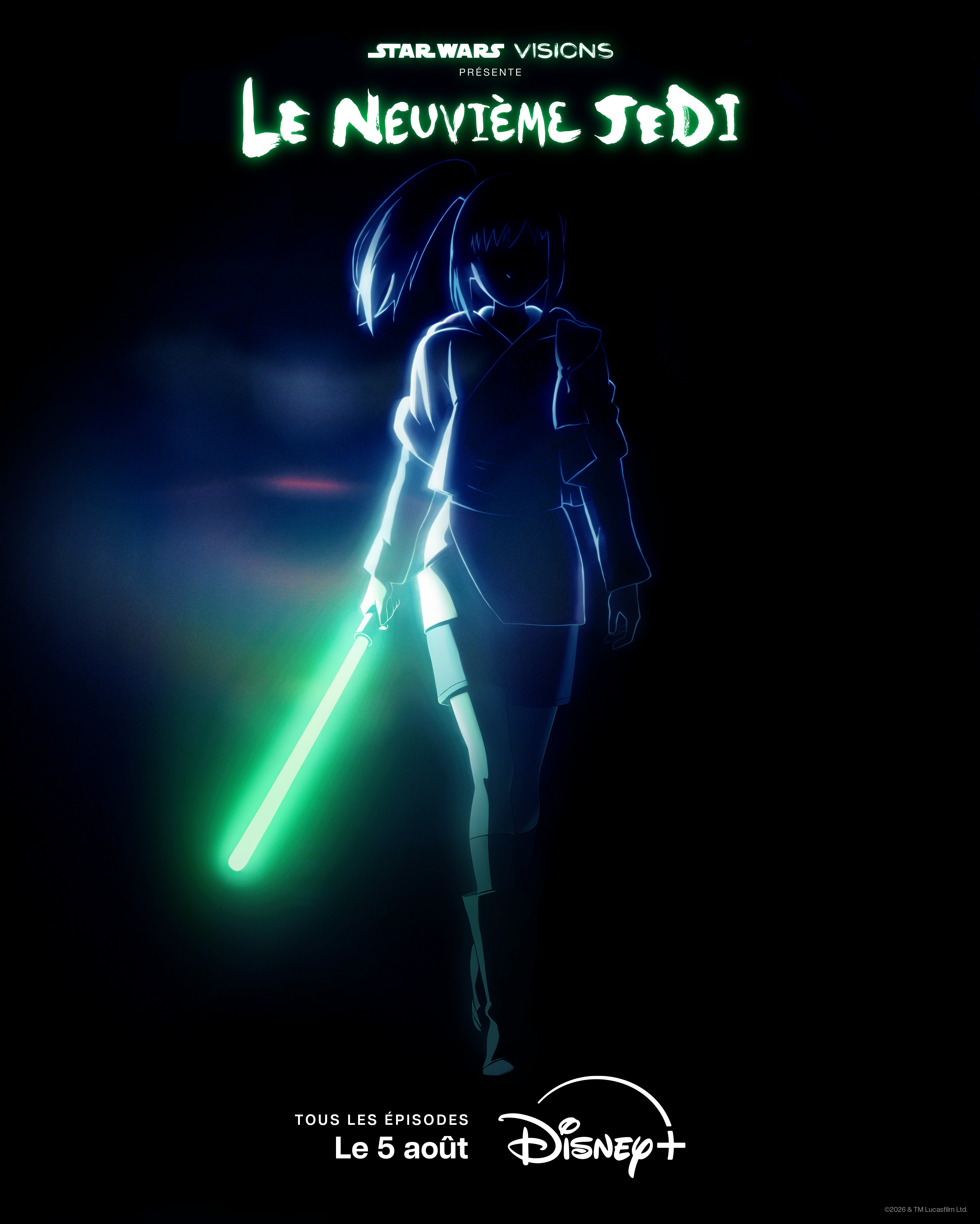 Une affiche et une bande-annonce pour la série animée Star Wars : Visions présente – Le neuvième Jedi ont été diffusées